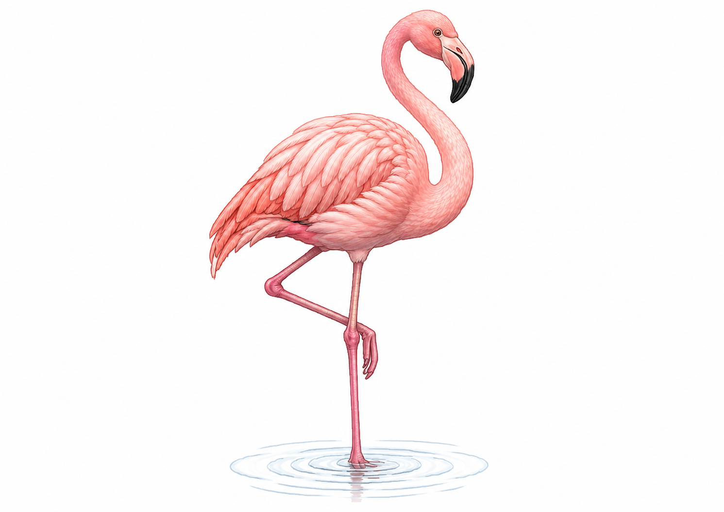 Pobarvana Flamingo